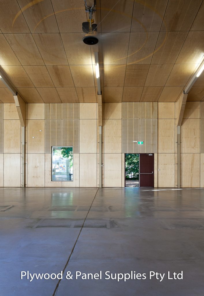 School hall refurbishment using austral premium hoop pine plywood