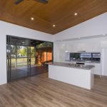 plywood ceiling in a sustainable build