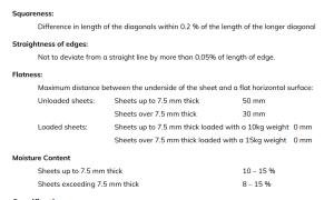 Plywood Specifications