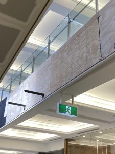 Warm and earthy aesthetic achieved in a retail space using plywood