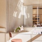 Warm and earthy aesthetic achieved in a retail space using plywood